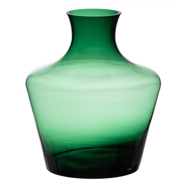JARRÓN VERDE VIDRIO DECORACIÓN 21 X 21 X 25 CM