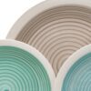 VAJILLA 18 PIEZAS AZUL-VERDE STONEWARE 1 CM - Imagen 6