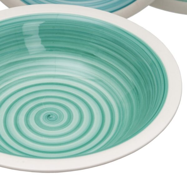 VAJILLA 18 PIEZAS AZUL-VERDE STONEWARE 1 CM - Imagen 8