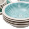 VAJILLA 18 PIEZAS AZUL-VERDE STONEWARE 1 CM - Imagen 11