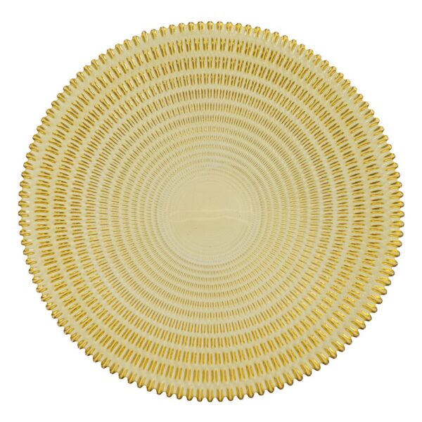 CENTRO MESA AMARILLO CRISTAL DECORACIÓN 40 X 40 X 7 CM - Imagen 4