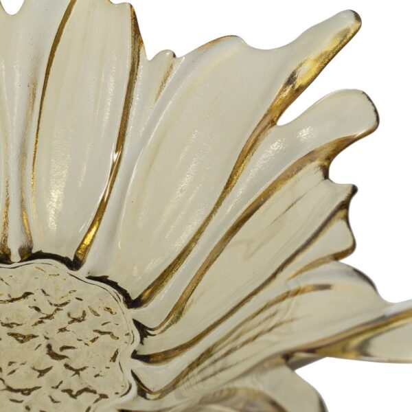 CENTRO MESA FLOR VERDE OLIVA CRISTAL 28 X 28 X 10,50 CM - Imagen 7