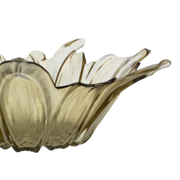 CENTRO MESA FLOR VERDE OLIVA CRISTAL 28 X 28 X 10,50 CM - Imagen 9