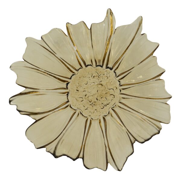 CENTRO MESA FLOR VERDE OLIVA CRISTAL 42 X 42 X 7,50 CM - Imagen 5