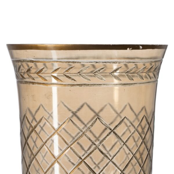 PORTAVELAS MARRÓN CRISTAL DECORACIÓN 15 X 15 X 18 CM - Imagen 6