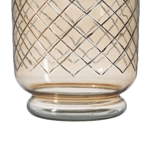 PORTAVELAS MARRÓN CRISTAL DECORACIÓN 20 X 20 X 30 CM - Imagen 7