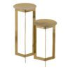 PORTAVELAS DORADO ACERO INOXIDABLE 16,50 X 16,50 X 38,50 CM - Imagen 3
