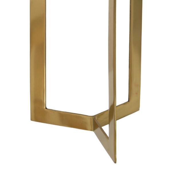 PORTAVELAS DORADO ACERO INOXIDABLE 16,50 X 16,50 X 38,50 CM - Imagen 5
