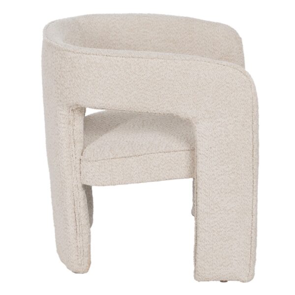 SILLA BEIGE TEJIDO SALÓN 69 X 66 X 73 CM - Imagen 4