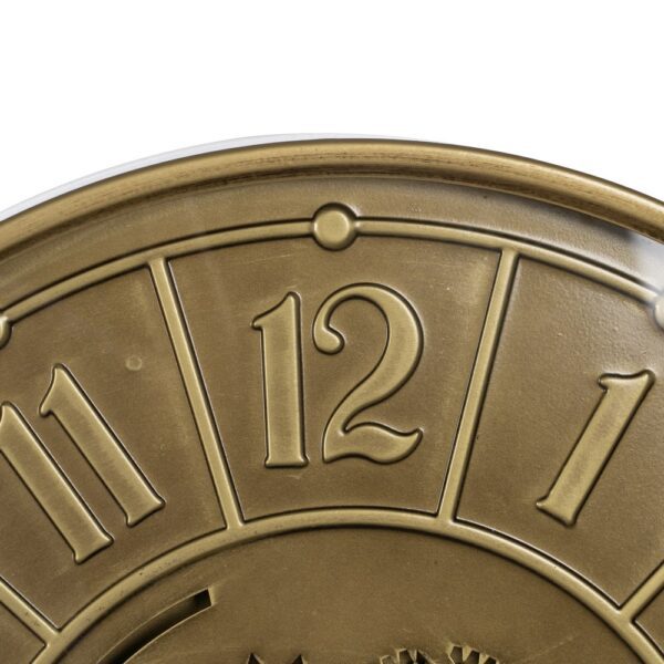 RELOJ ORO ENVEJECIDO METAL DECORACIÓN 60 X 8 X 60 CM - Imagen 5