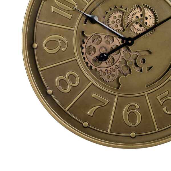 RELOJ ORO ENVEJECIDO METAL DECORACIÓN 60 X 8 X 60 CM - Imagen 6