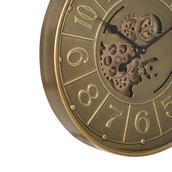 RELOJ ORO ENVEJECIDO METAL DECORACIÓN 60 X 8 X 60 CM - Imagen 7