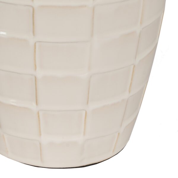 LÁMPARA MESA BLANCO-BEIGE CERÁMICA 35 X 35 X 63 CM - Imagen 7