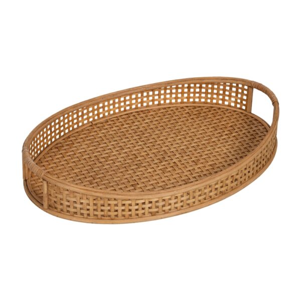S/2 BANDEJA NATURAL BAMBÚ DECORACIÓN 56 X 37 X 9,50 CM - Imagen 4