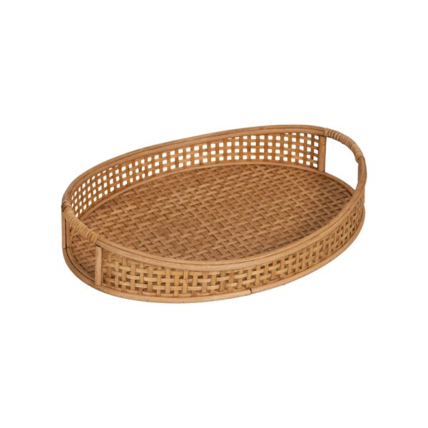 S/2 BANDEJA NATURAL BAMBÚ DECORACIÓN 56 X 37 X 9,50 CM - Imagen 5