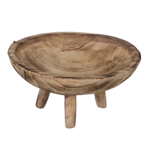 CENTRO MESA NATURAL MADERA PAULONIA 32 X 32 X 16 CM