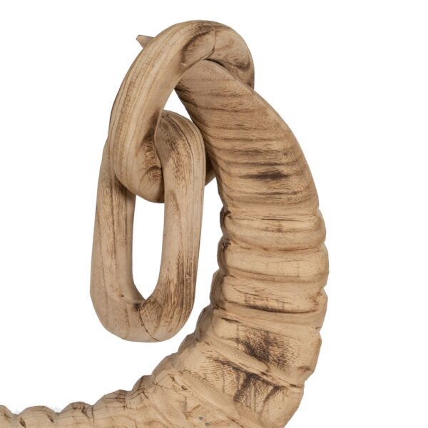 FIGURA CUERNOS MADERA PAULONIA 50 X 12 X 42 CM - Imagen 6