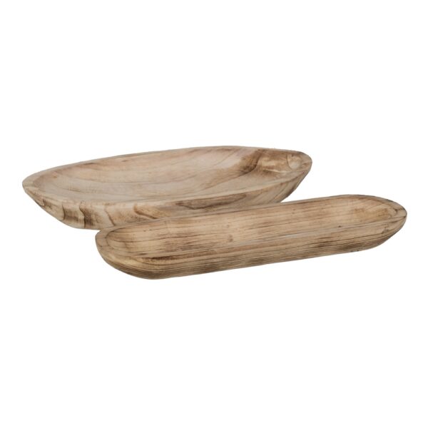 CENTRO MESA NATURAL MADERA PAULONIA 48 X 25 X 5 CM - Imagen 3