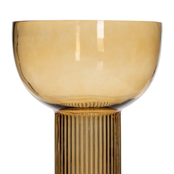 JARRÓN MARRÓN CRISTAL DECORACIÓN 18 X 18 X 25,50 CM - Imagen 5