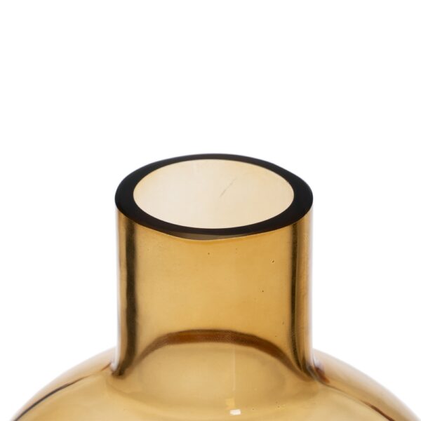 BOTELLA AMBAR CRISTAL DECORACIÓN 13,50 X 13,50 X 35 CM - Imagen 4