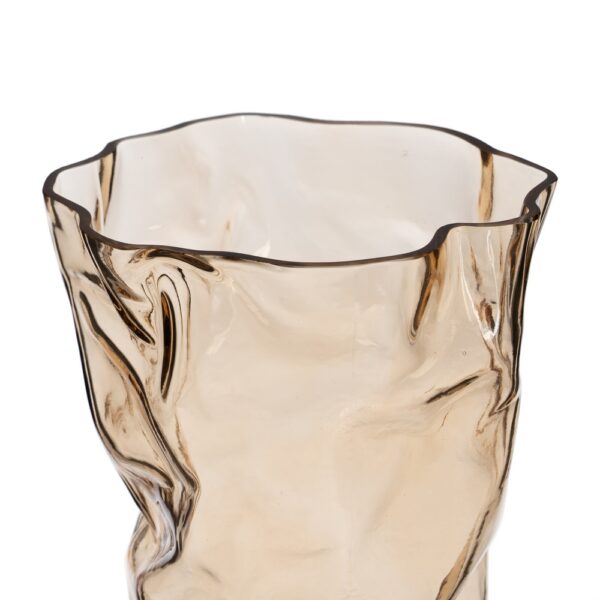 JARRÓN MARRÓN CRISTAL DECORACIÓN 15,50 X 14 X 32 CM - Imagen 4