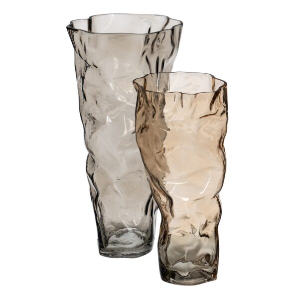 JARRÓN GRIS CRISTAL DECORACIÓN 19 X 17 X 38,50 CM - Imagen 3