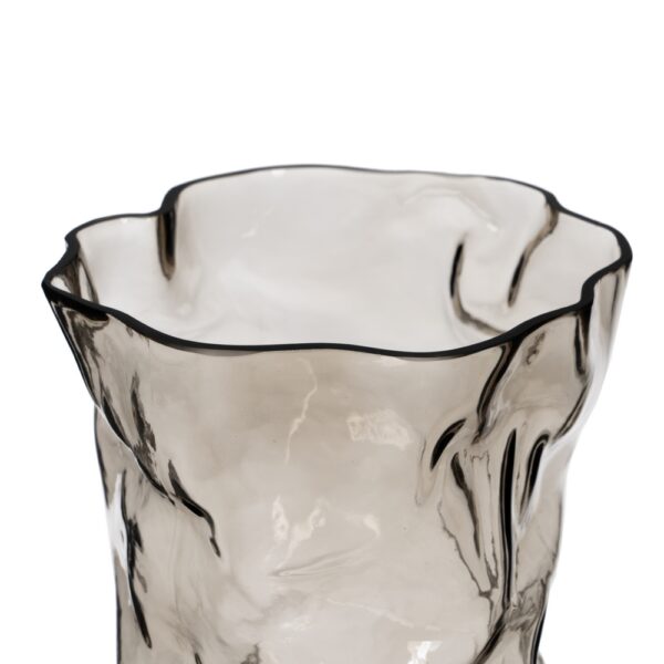 JARRÓN GRIS CRISTAL DECORACIÓN 19 X 17 X 38,50 CM - Imagen 4
