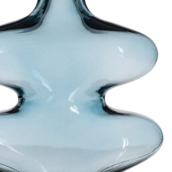 JARRÓN AZUL CRISTAL DECORACIÓN 18 X 7,50 X 21,50 CM - Imagen 5