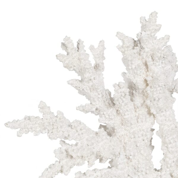 FIGURA CORAL BLANCO RESINA DECORACIÓN 34 X 13 X 27 CM - Imagen 4