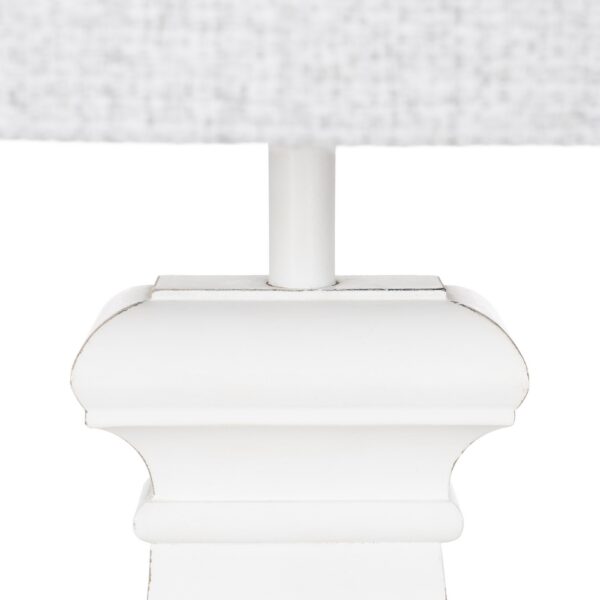 LÁMPARA MESA BLANCO MADERA / TEJIDO 40 X 22 X 76 CM - Imagen 5