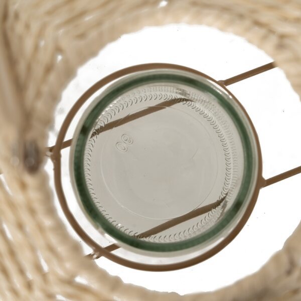 FAROL PORTAVELAS NATURAL PAPEL-METAL 18 X 18 X 20,50 CM - Imagen 6