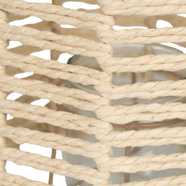 FAROL PORTAVELAS NATURAL PAPEL-METAL 23 X 23 X 30,50 CM - Imagen 7