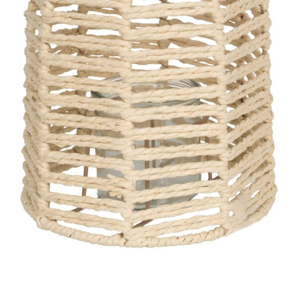 FAROL PORTAVELAS NATURAL PAPEL-METAL 23 X 23 X 30,50 CM - Imagen 8