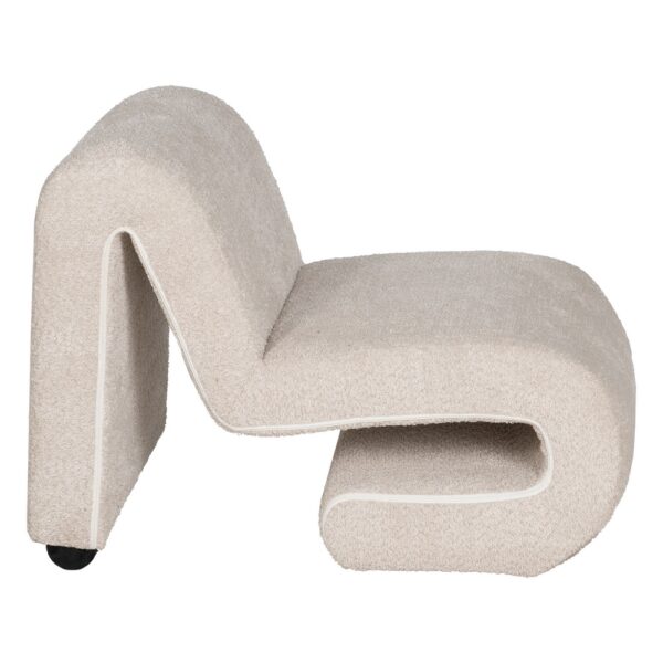 SILLÓN BEIGE TEJIDO SALÓN 60 X 90 X 63 CM - Imagen 4
