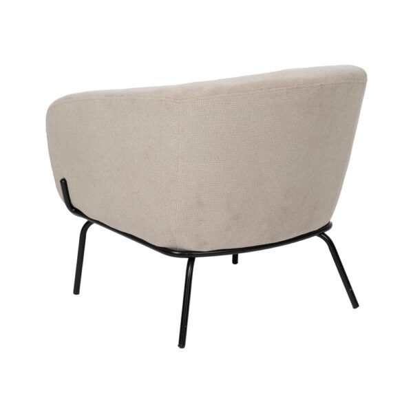 SILLÓN BEIGE TEJIDO-METAL 77 X 72 X 68 CM - Imagen 5