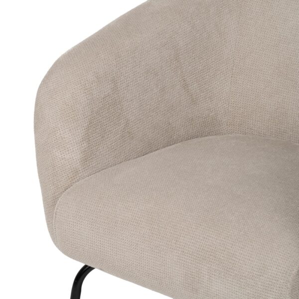 SILLÓN BEIGE TEJIDO-METAL 77 X 72 X 68 CM - Imagen 7