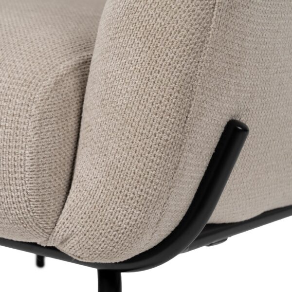 SILLÓN BEIGE TEJIDO-METAL 77 X 72 X 68 CM - Imagen 9