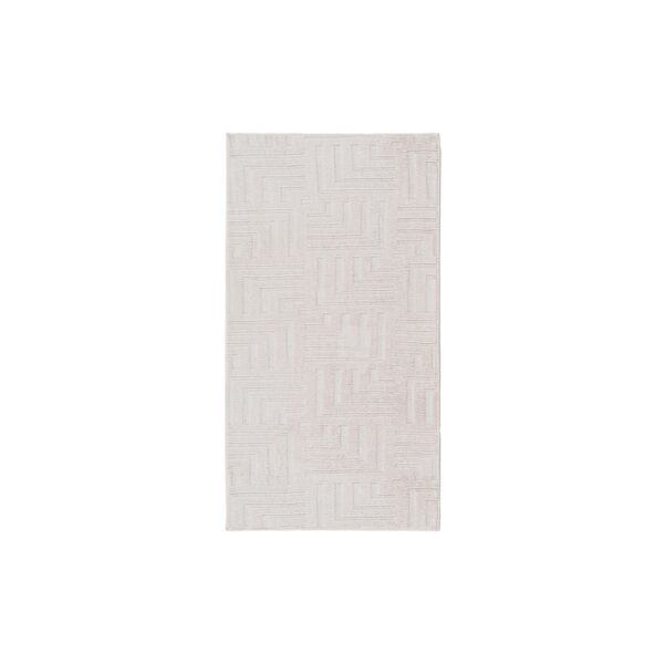ALFOMBRA GEOMÉTRICO CRUDO POLIESTER 80 X 1,70 X 150 CM