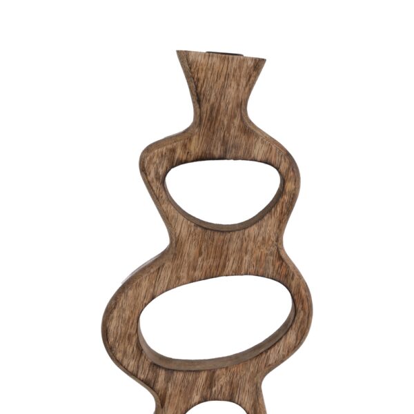 S/2 CANDELABRO NATURAL MADERA DE MANGO 20 X 6,50 X 41 CM - Imagen 5
