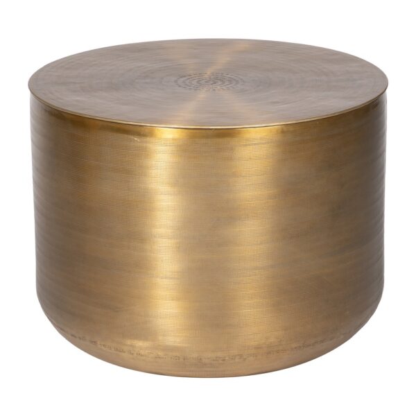 S/3 MESA AUXILIAR ORO VIEJO METAL 58,50 X 58,50 X 41,90 CM - Imagen 5
