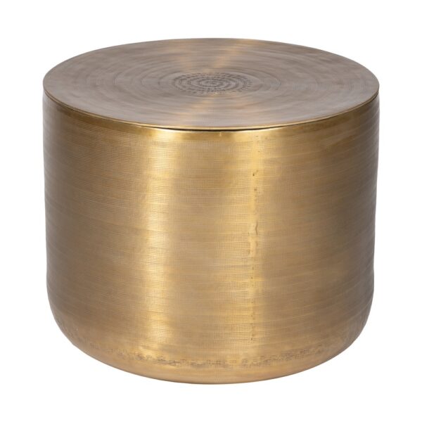 S/3 MESA AUXILIAR ORO VIEJO METAL 58,50 X 58,50 X 41,90 CM - Imagen 6
