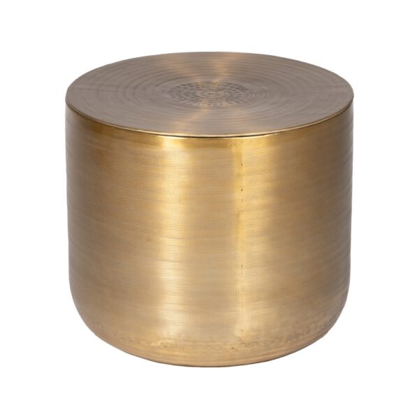 S/3 MESA AUXILIAR ORO VIEJO METAL 58,50 X 58,50 X 41,90 CM - Imagen 7