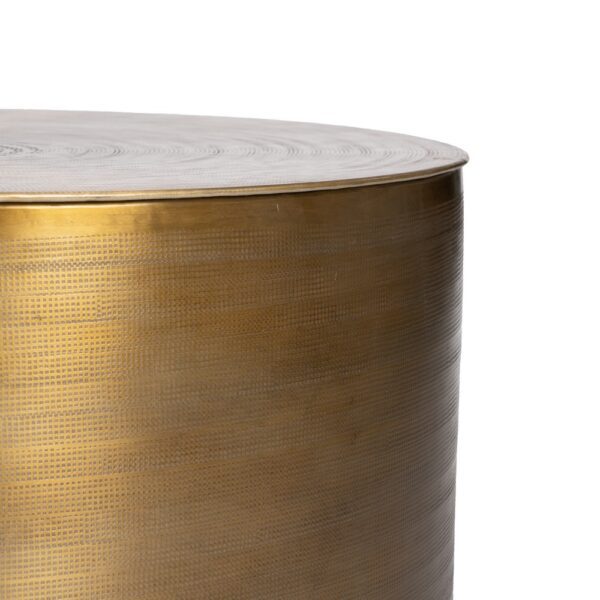 S/3 MESA AUXILIAR ORO VIEJO METAL 58,50 X 58,50 X 41,90 CM - Imagen 9