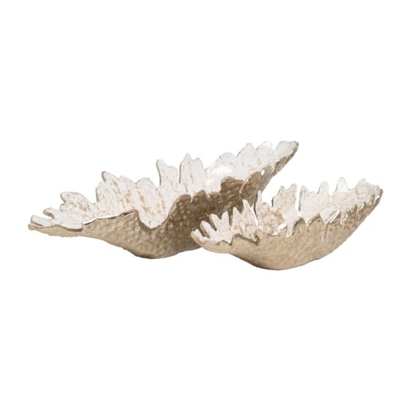 BANDEJA BLANCO-CHAMPÁN METAL DECORACIÓN 62 X 19 X 13,50 CM - Imagen 3