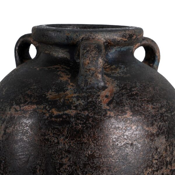 JARRÓN MARRÓN TERRACOTA DECORACIÓN 26 X 28 X 60 CM - Imagen 6