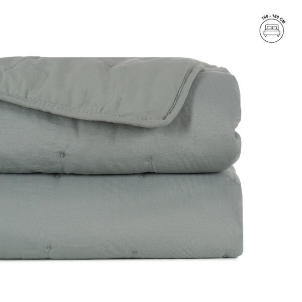 COLCHA VERDE POLIESTER DORMITORIO 270 X 280 CM