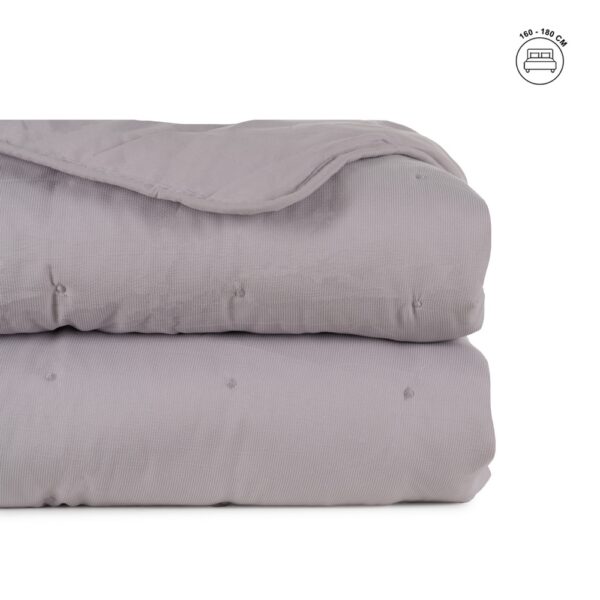 COLCHA GRIS POLIESTER DORMITORIO 270 X 280 CM