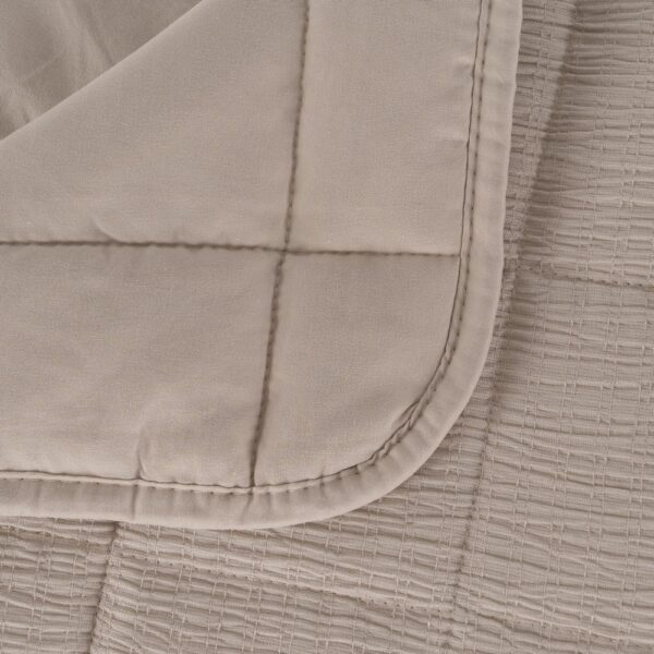 COLCHA BEIGE POLIESTER DORMITORIO 180 X 260 CM - Imagen 3