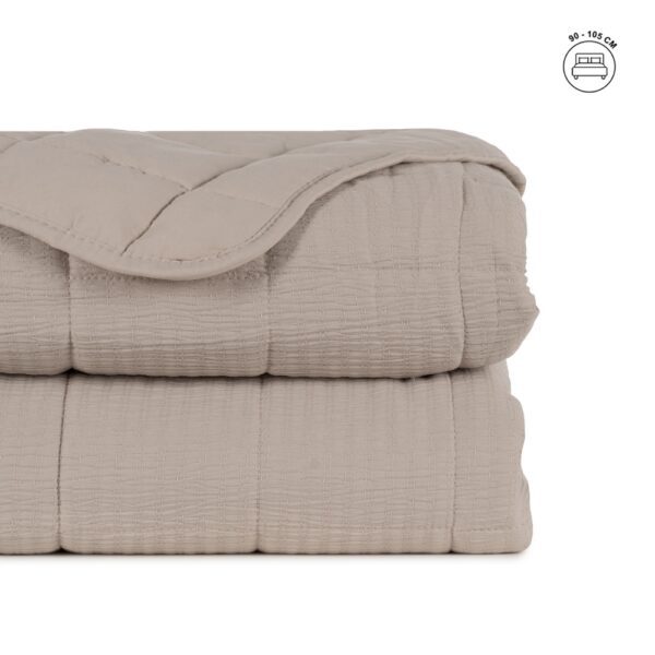 COLCHA BEIGE POLIESTER DORMITORIO 180 X 260 CM