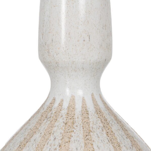 JARRÓN BEIGE CERÁMICA 21,80 X 21,80 X 40 CM - Imagen 5